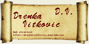 Drenka Vitković vizit kartica